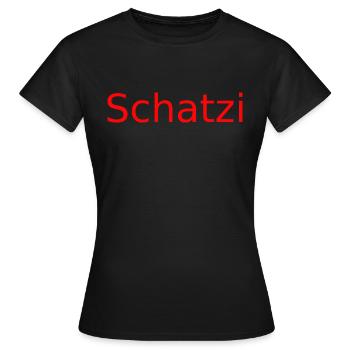 Schatzi ror - Frauen T-Shirt - Schwarz - Vorne - AI Model Female 172 dark (172cm)