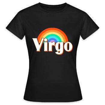Sternzeichen Jungfrau - Frauen T-Shirt - Schwarz - Vorne - AI Model Female 172 dark (172cm)