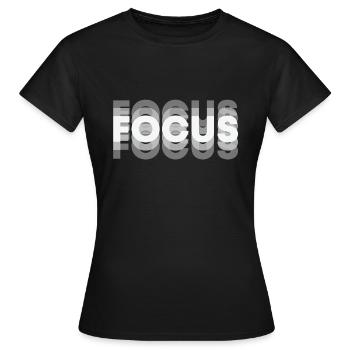 FOCUS SHADOW - Women's T-Shirt - black - Front - AI Model Female 172 dark (172cm)