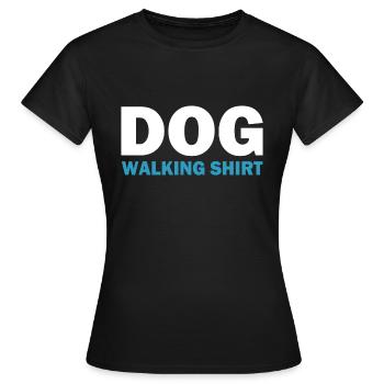 Promenade du chien - T-shirt Femme - noir - Devant - AI Model Female 172 dark (172cm)