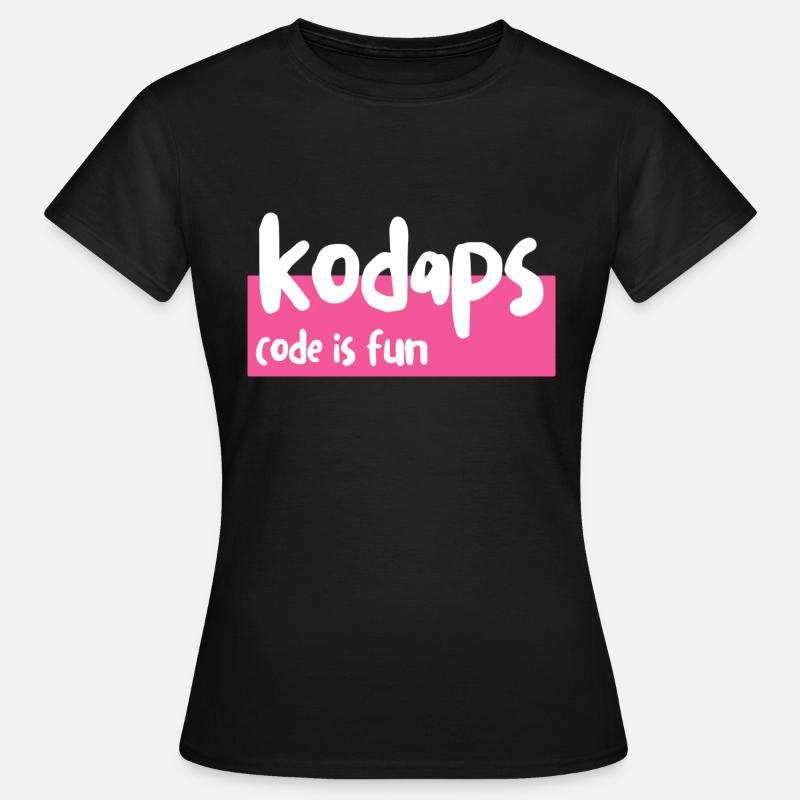 kodaps- code is fun - T-shirt Femme - noir