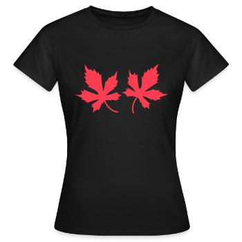 Blätter - Frauen T-Shirt - Schwarz - Vorne - AI Model Female 172 dark (172cm)