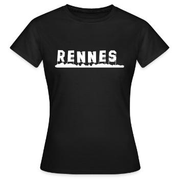 Rennes - Frauen T-Shirt - Schwarz - Vorne - AI Model Female 172 dark (172cm)