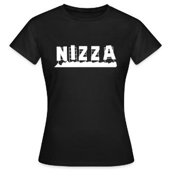 Nizza - Frauen T-Shirt - Schwarz - Vorne - AI Model Female 172 dark (172cm)