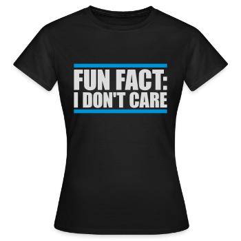 Je me fiche des faits - T-shirt Femme - noir - Devant - AI Model Female 172 dark (172cm)