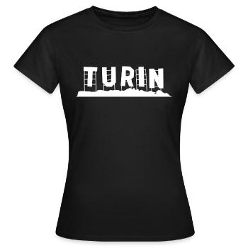 Turin - T-shirt Femme - noir - Devant - AI Model Female 172 dark (172cm)