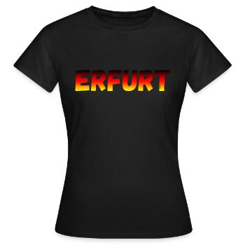 Erfurt - Frauen T-Shirt - Schwarz - Vorne - AI Model Female 172 dark (172cm)