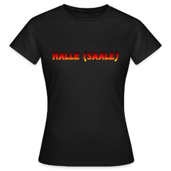 Halle Saale - Women's T-Shirt - black - Front - AI Model Female 172 dark (172cm)