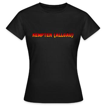 Kempten Allgäu - T-shirt Femme - noir - Devant - AI Model Female 172 dark (172cm)