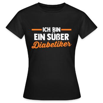 Diabetes Diabetiker - Frauen T-Shirt - Schwarz - Vorne - AI Model Female 172 dark (172cm)