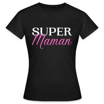 Vêtements cadeau super maman. - T-shirt Femme - noir - Devant - AI Model Female 172 dark (172cm)