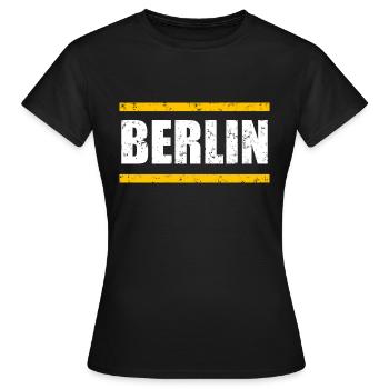 Berlin Vintage - T-shirt Femme - noir - Devant - AI Model Female 172 dark (172cm)