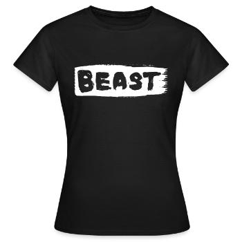 Beast, Workout Motivation Design - Women's T-Shirt - black - Front - AI Model Female 172 dark (172cm)