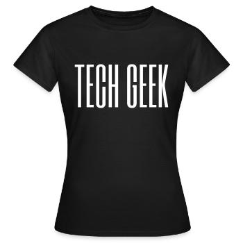 TECH GEEK / NERD - T-shirt Femme - noir - Devant - AI Model Female 172 dark (172cm)