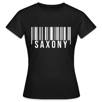 Saxony Barcode - Women's T-Shirt - black - Front - AI Model Female 172 dark (172cm)