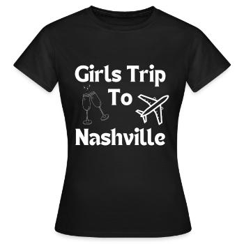 Voyage entre filles à Nashville pour enterrement de vie de jeune fille - T-shirt Femme - noir - Devant - AI Model Female 172 dark (172cm)