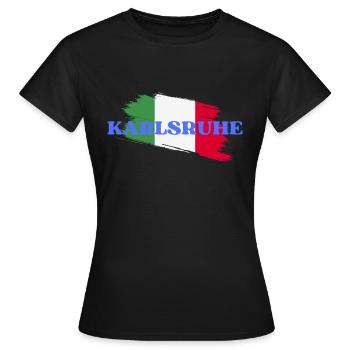 Karlsruhe - T-shirt Femme - noir - Devant - AI Model Female 172 dark (172cm)