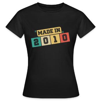 2010 anniversaire 2010 né en 2010 anniversaire - T-shirt Femme - noir - Devant - AI Model Female 172 dark (172cm)