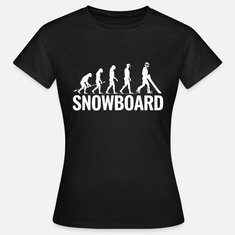 Evolution to Snowboarder - Women's T-Shirt - black