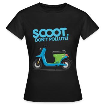 Umweltfreundlicher E-Scooter - Frauen T-Shirt - Schwarz - Vorne - AI Model Female 172 dark (172cm)