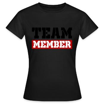 Team Mitglied - Frauen T-Shirt - Schwarz - Vorne - AI Model Female 172 dark (172cm)