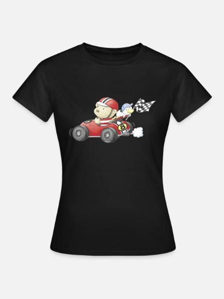 PP_Rennfahrer_01 - Frauen T-Shirt - Schwarz