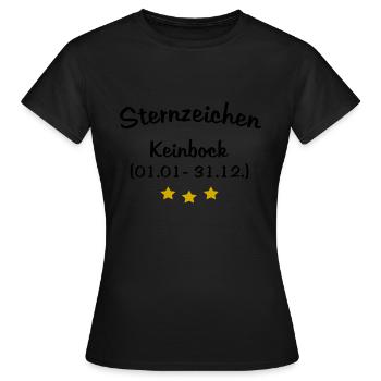 Zodiac Noebuck - Funny Zodiac Sign - Women's T-Shirt - black - Front - AI Model Female 172 dark (172cm)