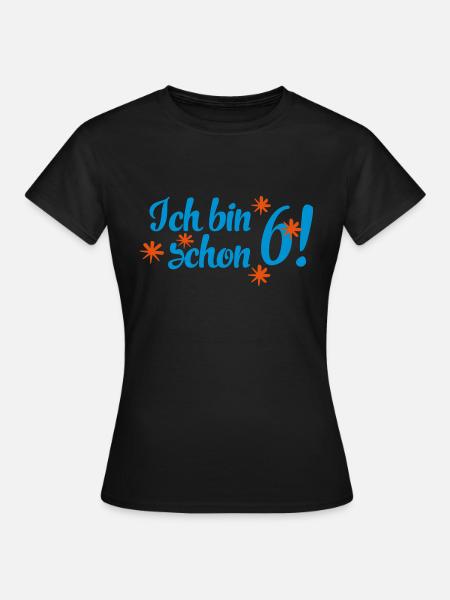 6 - Frauen T-Shirt - Schwarz
