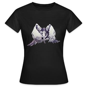 Einsamer Engel - Frauen T-Shirt - Schwarz - Vorne - AI Model Female 172 dark (172cm)