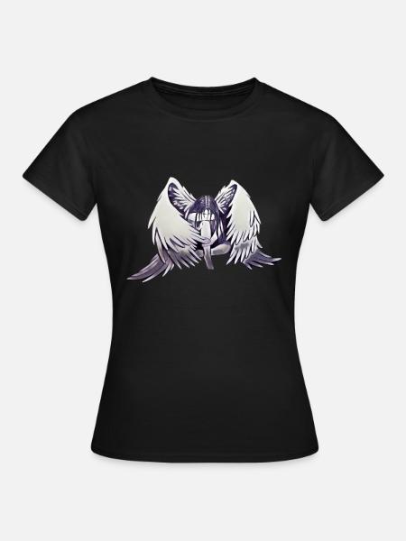 Einsamer Engel - Frauen T-Shirt - Schwarz