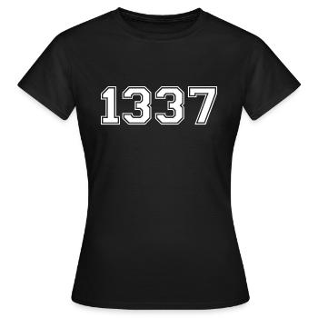 1337 - Leet Speak - Women's T-Shirt - black - Front - AI Model Female 172 dark (172cm)