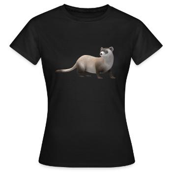 3D weasel - Women's T-Shirt - black - Front - AI Model Female 172 dark (172cm)