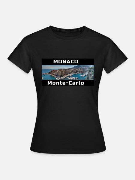 MONACO, Monte-Carlo - Frauen T-Shirt - Schwarz