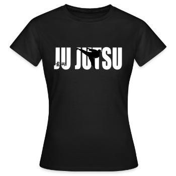Ju-Jutsu Ju Jutsu Jiu Jitsu Kampfsport Kampfkunst - Frauen T-Shirt - Schwarz - Vorne - AI Model Female 172 dark (172cm)