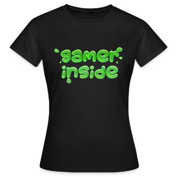 GAMER INSIDE - T-shirt Femme - noir - Devant - AI Model Female 172 dark (172cm)