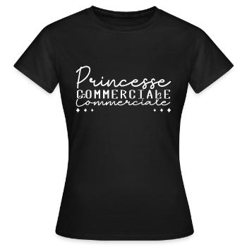Princesse Commerciale - T-shirt Femme - noir - Devant - AI Model Female 172 dark (172cm)