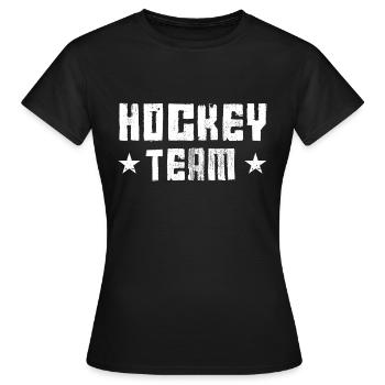 Hockey Team - Women's T-Shirt - black - Front - AI Model Female 172 dark (172cm)