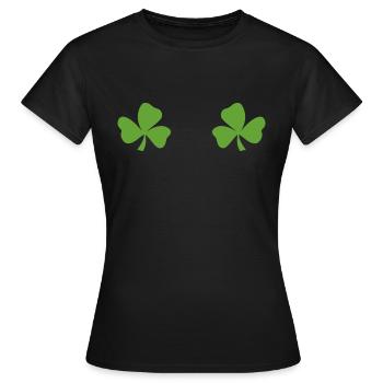 amusant pour les filles et les femmes pour célébrer la Saint-Patrick - T-shirt Femme - noir - Devant - AI Model Female 172 dark (172cm)