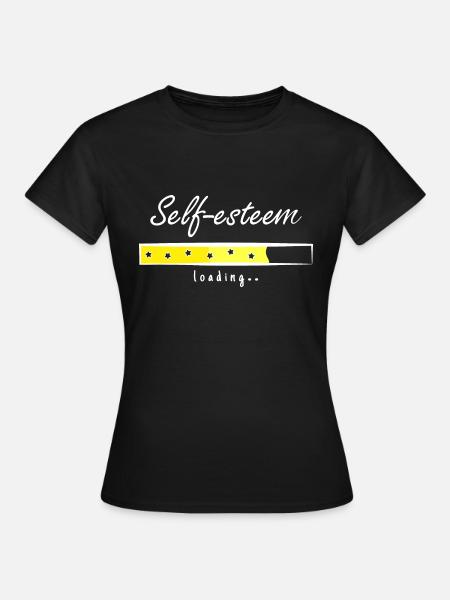 Selbstwert Ladebalken - Frauen T-Shirt - Schwarz