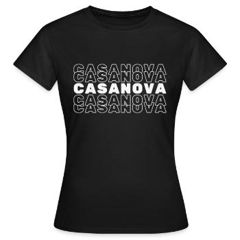 Casanova - Tendance 2024 - T-shirt Femme - noir - Devant - AI Model Female 172 dark (172cm)
