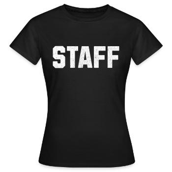 Staff bold white - Women's T-Shirt - black - Front - AI Model Female 172 dark (172cm)