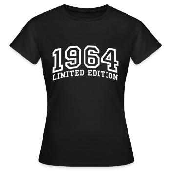 1964 Limited Edition Geburtstag - Frauen T-Shirt - Schwarz - Vorne - AI Model Female 172 dark (172cm)