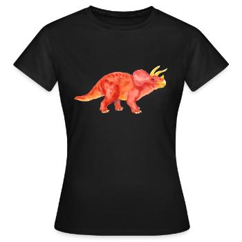 Triceratops - Frauen T-Shirt - Schwarz - Vorne - AI Model Female 172 dark (172cm)