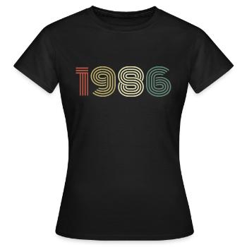 1986 Geburtstag Jahrgang 1986 Geschenk 1986 - Frauen T-Shirt - Schwarz - Vorne - AI Model Female 172 dark (172cm)
