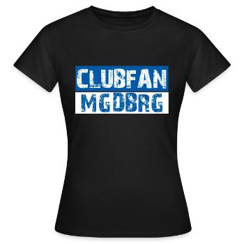 Clubfan Magdeburg Football - T-shirt Femme - noir - Devant - AI Model Female 172 dark (172cm)