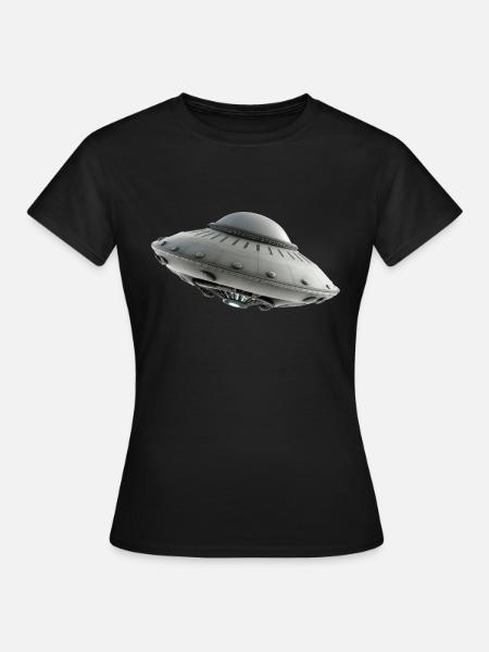 Ufo Alien science fiction - Frauen T-Shirt - Schwarz