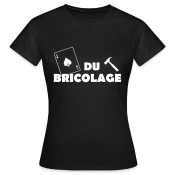 as du bricolage - T-shirt Femme - noir - Devant - AI Model Female 172 dark (172cm)