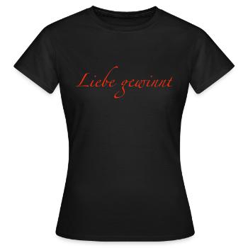 Love wins - Women's T-Shirt - black - Front - AI Model Female 172 dark (172cm)