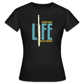 Bassoon fagott instrument geschenk - Frauen T-Shirt - Schwarz - Vorne - AI Model Female 172 dark (172cm)