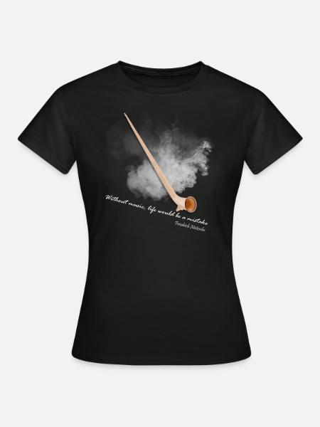 Alphorn - Frauen T-Shirt - Schwarz